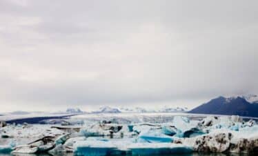 Paysage époustouflant d'un glacier