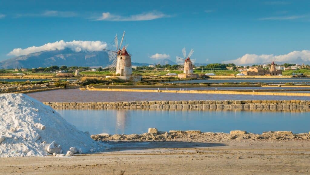 Windmills,At,The,Natural,Reserve,Of,The,”saline,Dello,Stagnone”