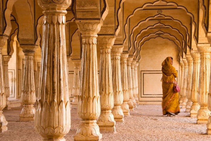 India, Rajasthan State, near Jaipur, Amber, Amber Fort built in 1592
