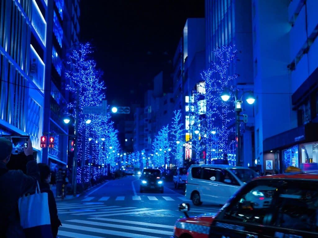 Tokyo winter by night