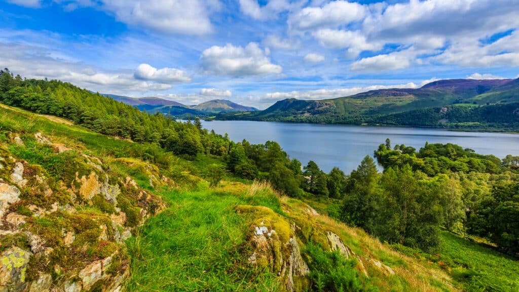 Parc national en Angleterre - vue sur le lac