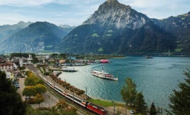 Train dans le paysage de la Suisse